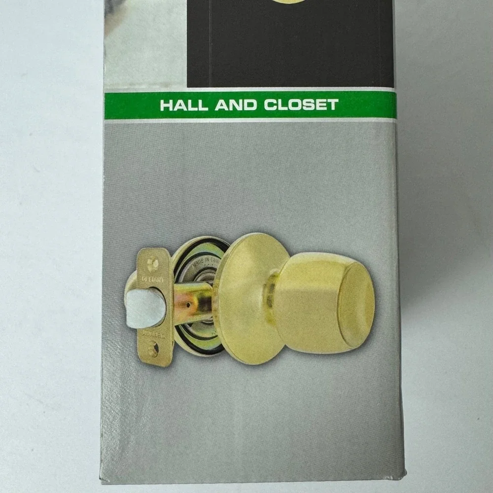 Defiant Brandywine‎ Hall Closet Door Knob Set Polished Brass Finish New